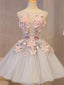 Exquisite Tulle Bateau Neckline Ball Gown Homecoming Dresses HD322