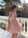 Fabulous Shining Longsleeves Tulle  A-line Homecoming Dresses HD332