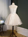 Simple Organza V-Neck Ball Gown Homecoming Dresses HD334