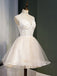 Simple Organza V-Neck Ball Gown Homecoming Dresses HD334