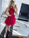 Amazing Tulle Halter Neckline A-line Homecoming Dresses With Appliques HD339