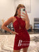 Unique Shining Sequins Lace Sheath Homecoming Dresses HD452