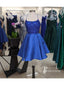 Popular Sequin Lace Satin Homecoming Dresses A-line Short Gowns HD466