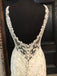 Flowy Chiffon V Neckline Unlined Lace Bodice Mermaid Wedding Dress with Court Trian WD334