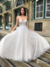 Amazing Spaghetti Strap Tulle Appliqued Floor-Length A-line Prom Dresses PD013