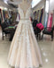 Junoesque Tulle V-neck Neckline Ball Gown Prom Dresses With Appliques & Beadings PD114