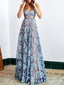 Delicate Lace Spaghetti Straps Neckline Floor-length A-line Prom Dresses PD211