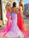 Exquisite Sheath Prom Dresses Spaghetti Straps Tulle Prom Gowns PD239