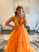 Elegant Tulle Prom Dresses A-line Tiered Evening Gowns PD325