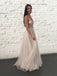 Glamorous Spaghetti Straps Tulle Prom Dresses A-line With Rhinestones PD326