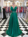 Modest Satin A-line Prom Dresses 2 pieces Spaghetti Straps Gowns PD329