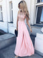 Fashion Chiffon Scoop A-line Prom Dresses Appliqued Floor-length Gowns PD334