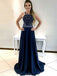 Elegant A-line Prom Dresses Chiffon Jewel Beaded Prom Gowns PD337