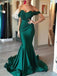 Modern Satin Mermaid Evening Gowns Off-the-shoulder Dresses PD343