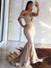 Modern Satin Mermaid Evening Gowns Off-the-shoulder Dresses PD343