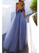 Marvelous Tulle Long Sleeves Prom Dresses A-line Appliqued Illusion Gowns PD349