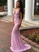 Modest Lace Prom Dresses Mermaid/Trumpet Backless Formal Gowns PD356
