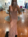 Modest Lace Prom Dresses Mermaid/Trumpet Backless Formal Gowns PD356