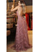 Glamorous Lace Prom Dresses A-line Backless Appliqued Gowns PD359
