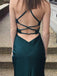 Stunning Satin Prom Dresses Open Back Sheath Prom Gowns PD364