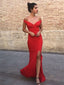Cheap Off-the-shoulder Mermaid Prom Dresses Satin Evening Gowns PD372