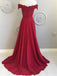 Appliqued A-line Prom Dresses Long Chiffon Evening Gowns PD389