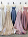 Spaghetti Straps A-line Prom Dresses Sequined Long Prom Gowns PD404
