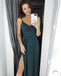 Spaghetti Straps Satin Prom Dresses A-line Simple Prom Gowns PD411