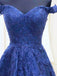 Off-the-shoulder Tulle A-line Prom Dresses With Appliques PD427