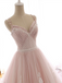 Elegant Tulle A-line Prom Dresses With Beads And Appliques PD431