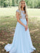 Illusion Bateau A-line Prom Dresses Tulle Appliqued Gowns PD434