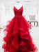 Spaghetti Straps A-line Prom Dresses Tulle Beaded Gowns PD458