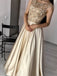 Scoop Satin A-line Prom Dresses With Rhinestones And Beads PD459