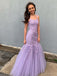 Appliqued Mermaid Prom Dresses Tulle Evening Gowns PD460
