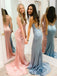 Simple Satin Sheath Prom Dresses Long Evening Gowns PD465