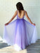 Beaded Tulle Prom Dresses A-line Appliqued Evening Gowns PD486