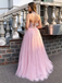 Halter Shining Tulle Prom Dresses A-line Appliqued Gowns PD490