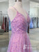 Shining Sequines Spaghetti Straps V-Neck  A-line Prom Dresses PD503
