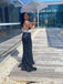 Shiny Sequin Lace Spaghetti Straps V-neckline Sheath Prom Dress PD568