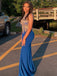 Fabulous Applique Halter Neckline Mermaid Prom Dresses PD571