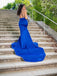 Sexy Appliques Sweep Train Mermaid Prom Dresses PD573