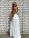 Amazing Spaghetti Strap Chiffon Appliqued Floor-Length A-line Prom Dresses PD598