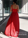 Chic Satin One Shoulder Floor Length A-line Prom Dresses PD610