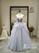 Shining Tulle Off-the-shoulder A-line Floor-length Long Prom Dresses PD619