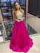 Gorgeous Satin Spaghetti Straps A-line Prom Dresses With Beadings PD629
