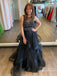 Marvelous Scoop A-line Prom Dresses Tulle Beaded Evening Gowns PD630