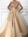 Glamorous Flower Appliques One-shoulder Tulle A-line Evening Dresses Prom Dress PD632