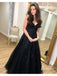 Charming Spaghetti Straps Appliques A-line Prom Dress Tulle Evening Gowns PD641