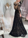 Marvelous Lace Long Sleeves Prom Dresses Evening Dresses With Beaded Appliques PD642