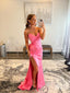 Elegant Sweetheart Neckline Sheath Bow Prom Dresses Satin Evening Gowns PD649